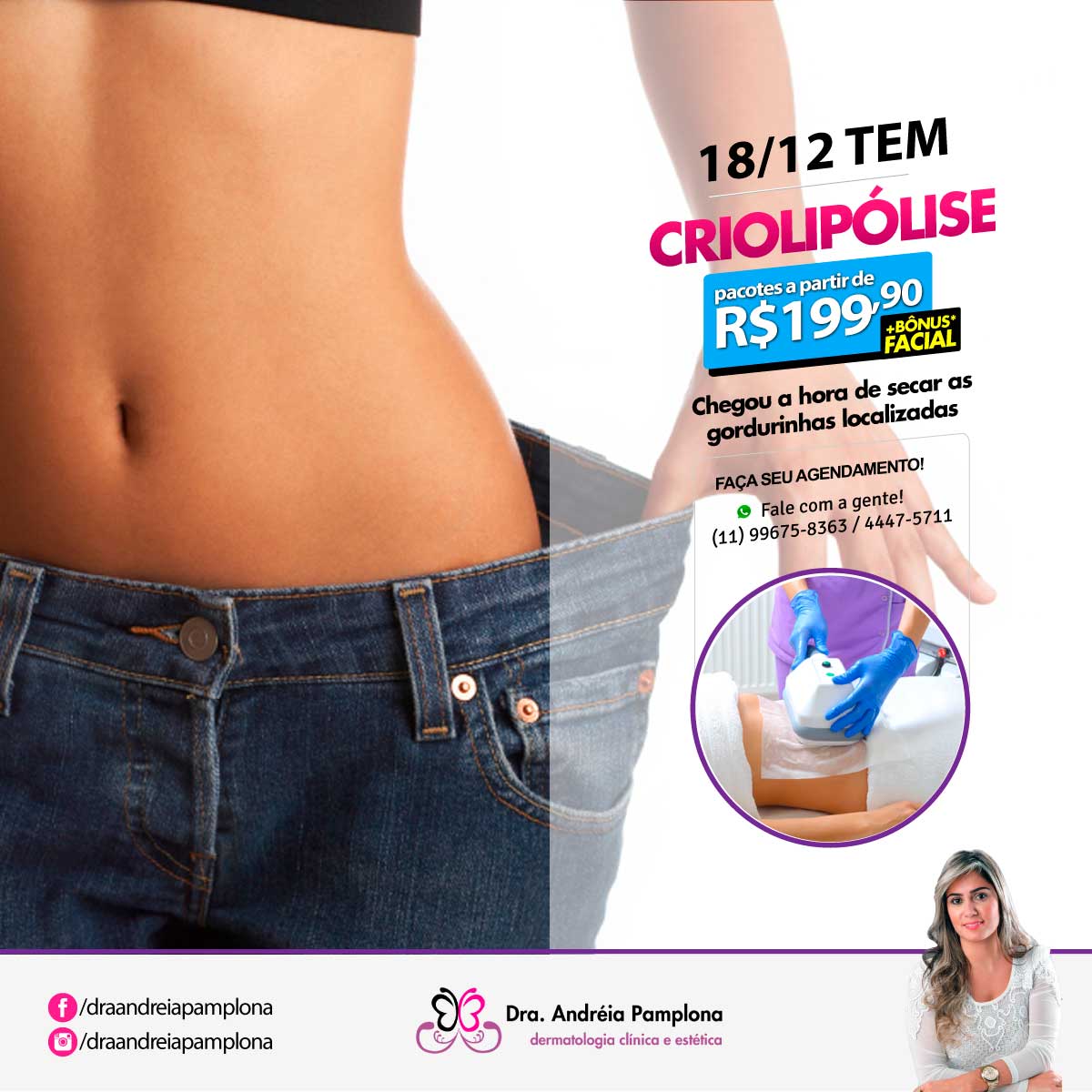 Criolipólise Cajamar - Clinica Cra. Andréia Pamplona Criolipólise Cajamar - Clinica Cra. Andréia Pamplona